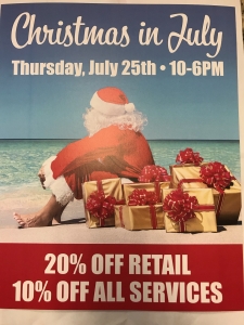 Christmas in July Sales Day