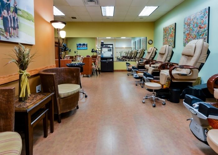 manicure and pedicure room at Hairoics Kill Devil Hills