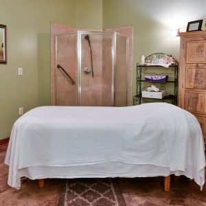 Massage room at Hairoics, outer banks salon & spa
